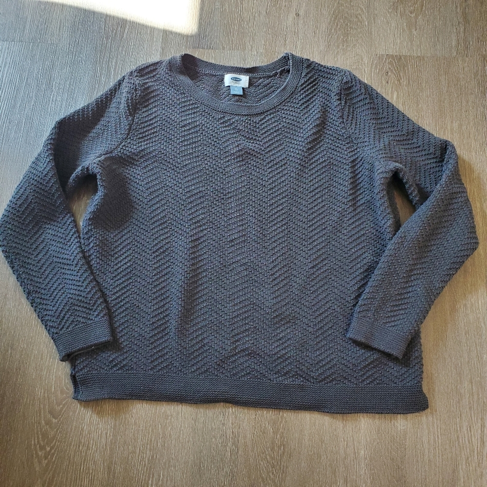 Old Navy Crewneck Knit Long-sleeve Sweater XL Charcoal